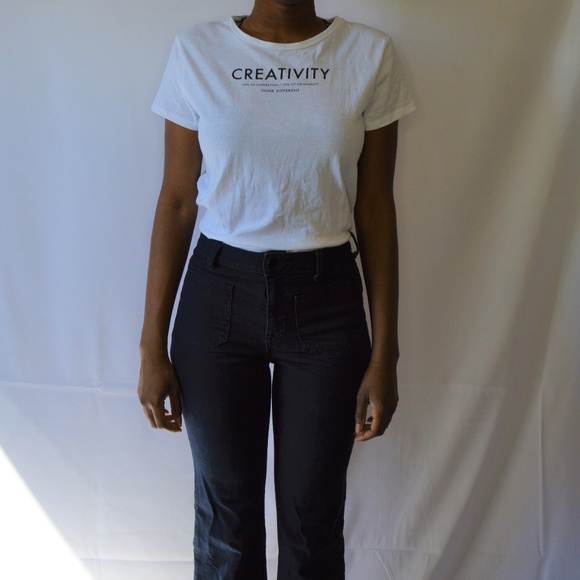 Zara Tops - Zara White Graphic Tee
